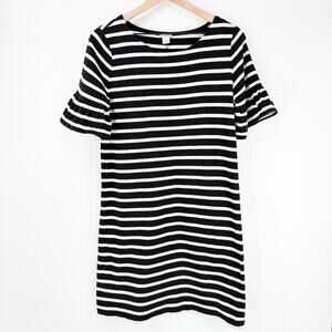 J.Crew Striped Ruffle Bell-Sleeve Shift Dress Size M Classic
Minimalist Nautical